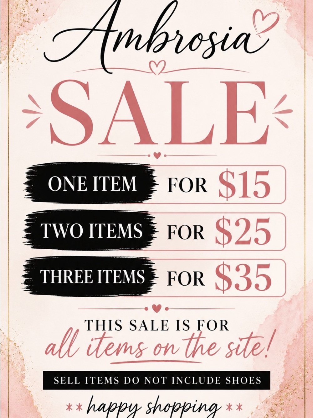 Ambrosia Sale sign